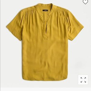 J. Crew Drapey Band Collar top